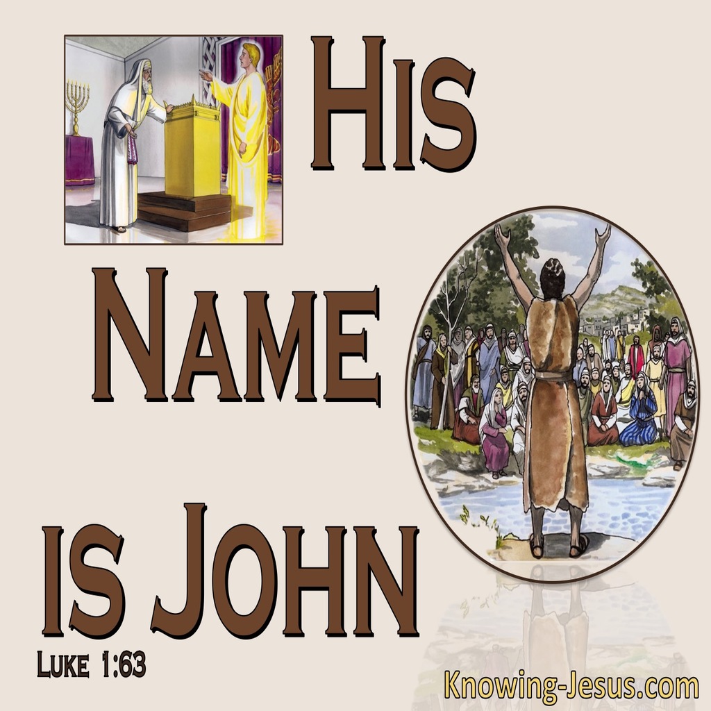 Luke 1:63 Zacharias Said His Name Is John (brown)